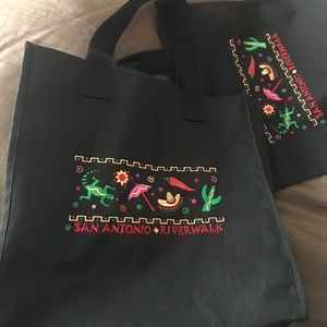 2 San Antonio Riverwalk Tote NWOT